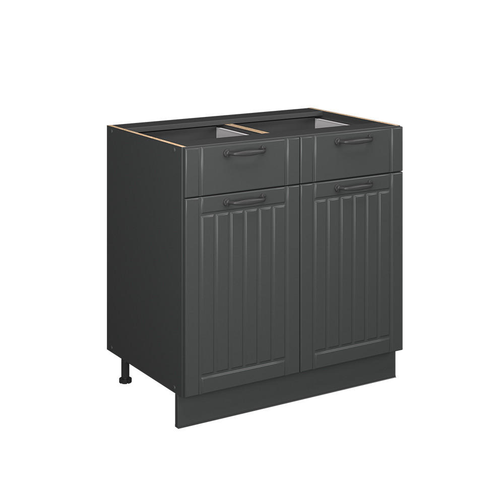 SPODNÍ SKŘÍŇKA KUCHYŇSKÉ LINKY Fame-Line Tmavě šedá - tmavě šedá/antracitová, kompozitní dřevo (80/82/51.6cm) - Vicco