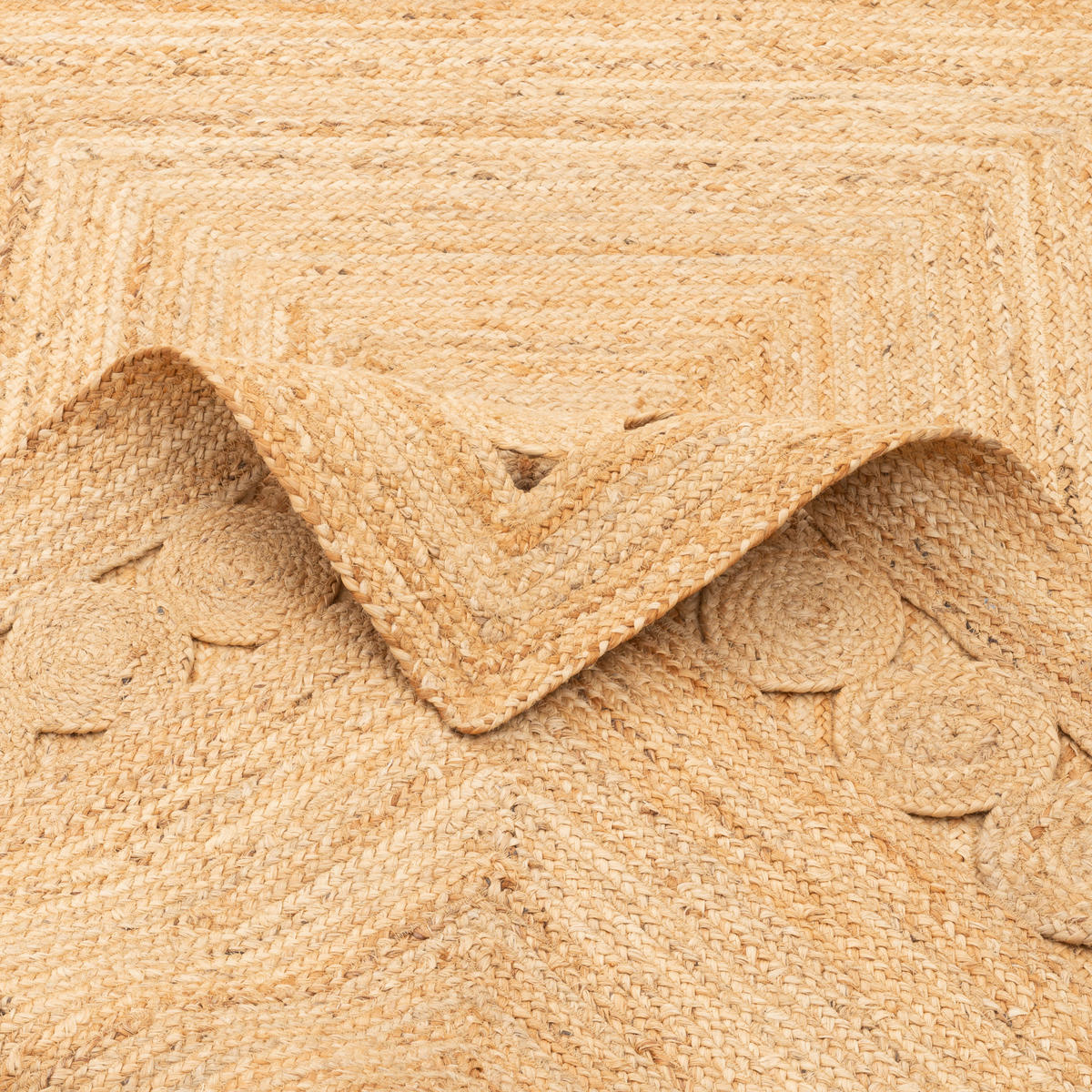 NATURFASER TEPPICH JUTE SALSA ETHNO BORDÜRE - Beige, Textil (200/300cm) - Pergamon
