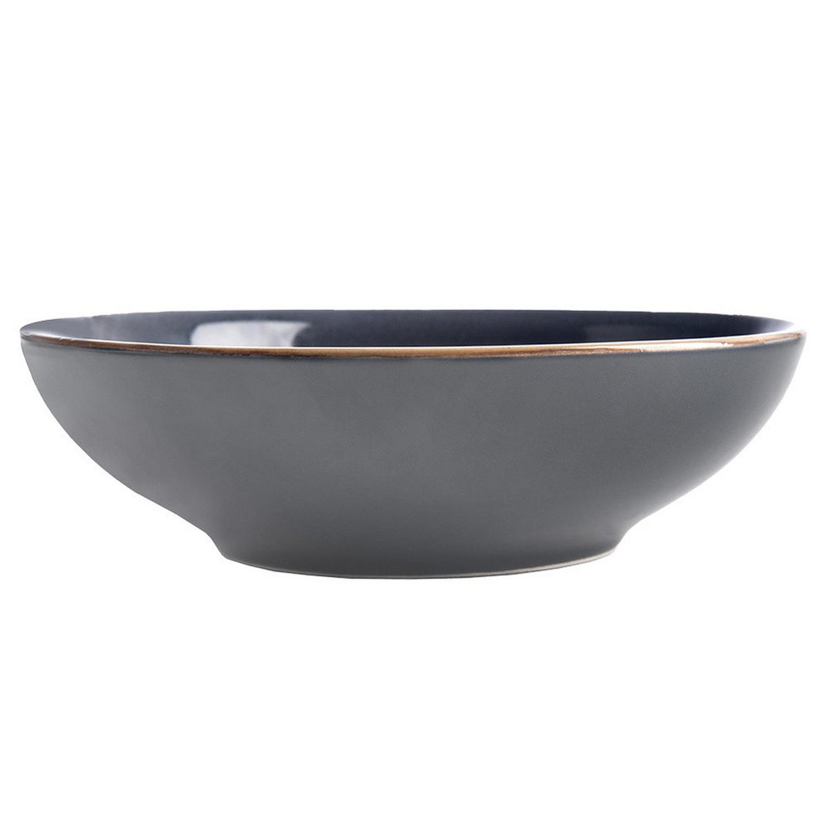 SUPPENTELLER Glaze tief grau - Grau, Keramik (20.5/20.5/6cm) - Orion 
