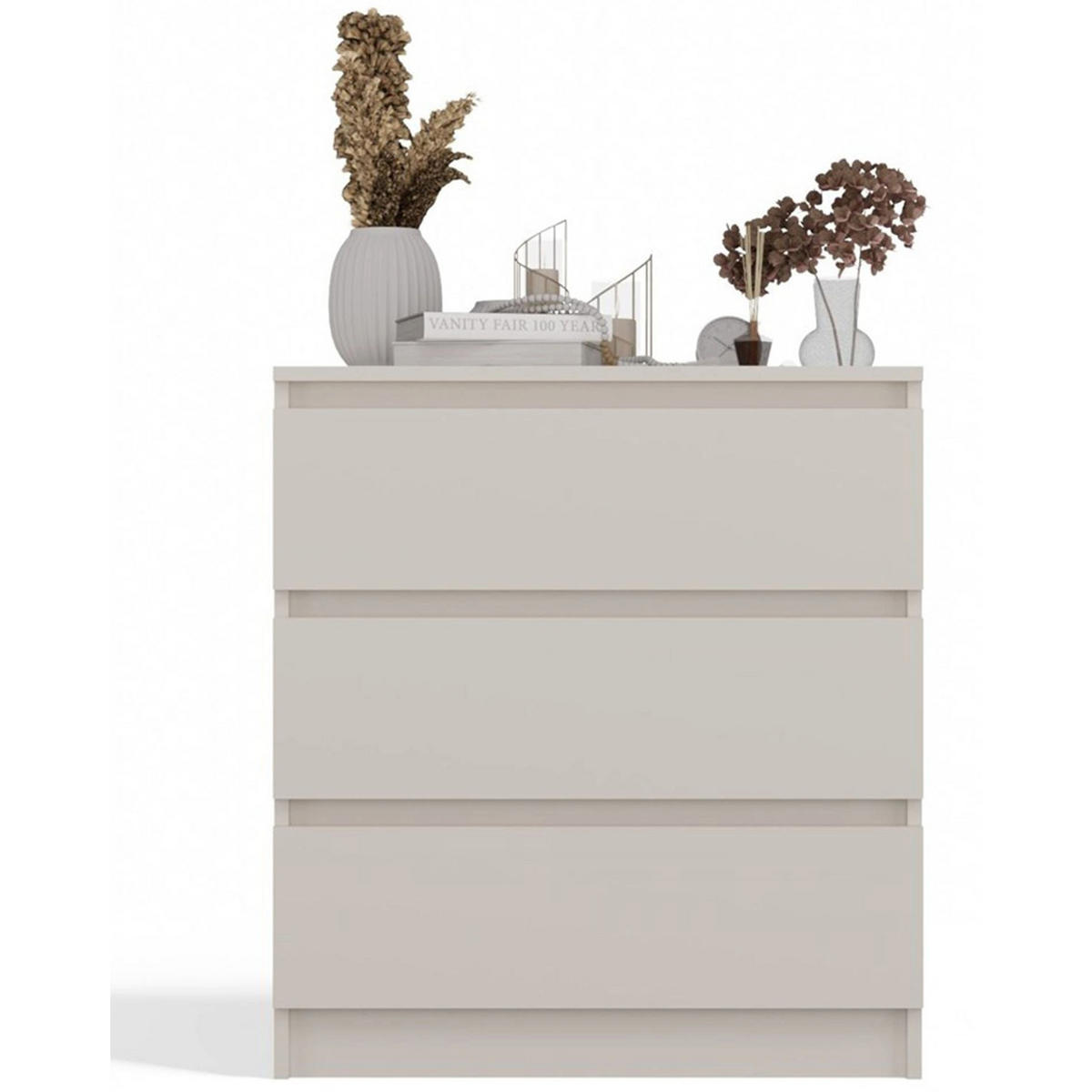 KOMMODE Malwa greige, 75 x 70 x 40 cm - Kaschmir, Holzwerkstoff (70/75/40cm) - Selsey