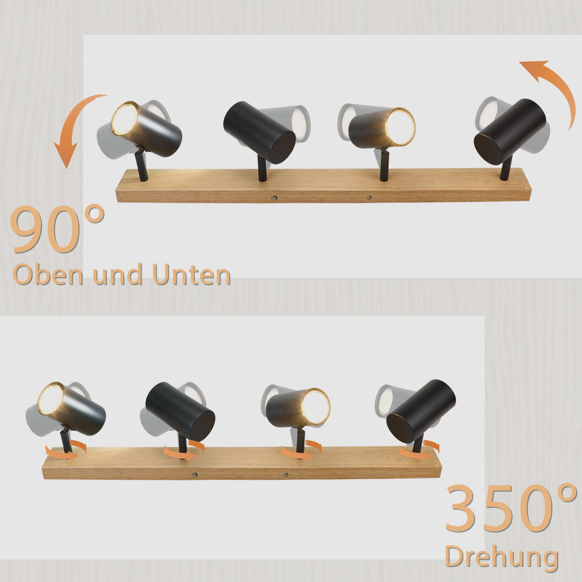 STRAHLER Adenau 4-flammig 60/6/16.5 cm - Schwarz, Metall (60/6/16.5cm) - Nettlife