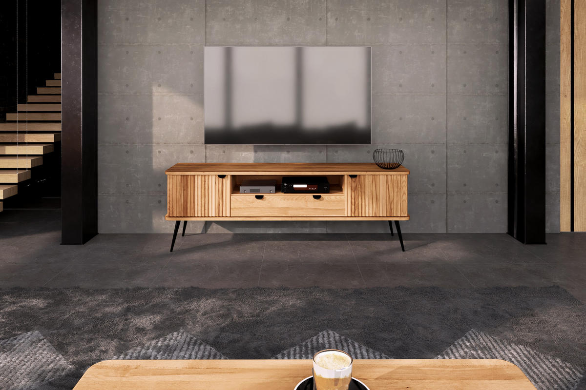LOWBOARD LINA Kernbuche - Kernbuche, Holz (180/57/46cm) - byoak