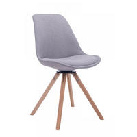 BESUCHERSTUHL Stoff grau - Eukalyptusholzfarben/Grau, Holz/Textil (48/84/56cm) - CLP