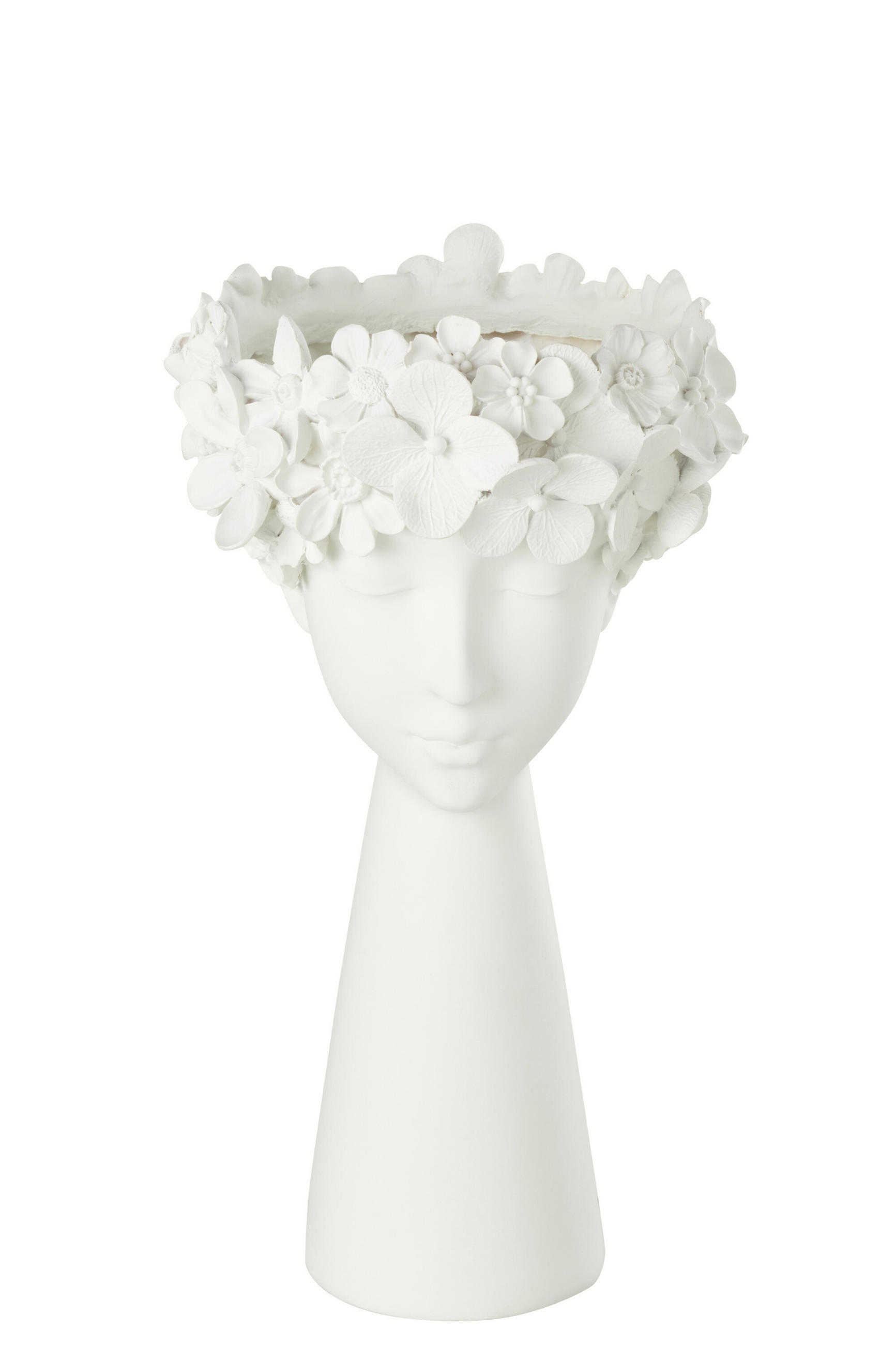 BLUMENTOPF KOPF - Kunststoff - Weiß - L - Ø 23 cm - Weiß, Kunststoff (23/40cm) - J-Line