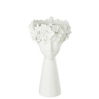 BLUMENTOPF KOPF - Kunststoff - Weiß - L - Ø 23 cm - Weiß, Kunststoff (23/40cm) - J-Line
