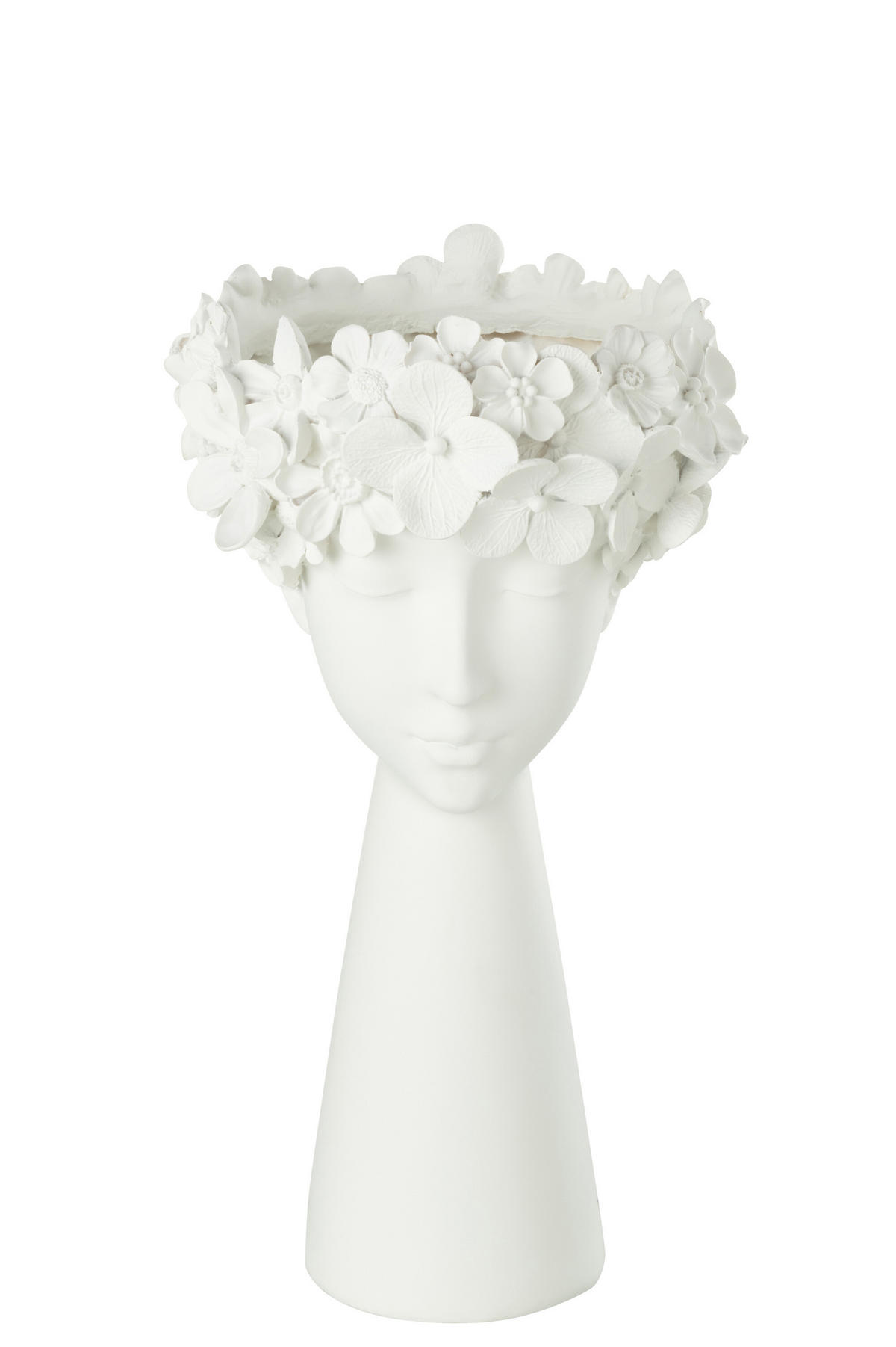 BLUMENTOPF KOPF - Kunststoff - Weiß - L - Ø 23 cm - Weiß, Kunststoff (23/40cm) - J-Line