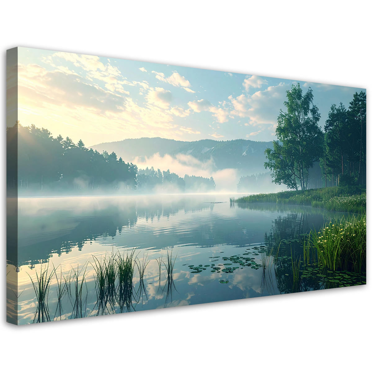 LEINWANDBILD Landschaften 100x50cm - Blau, Textil (100/50cm) - Feeby