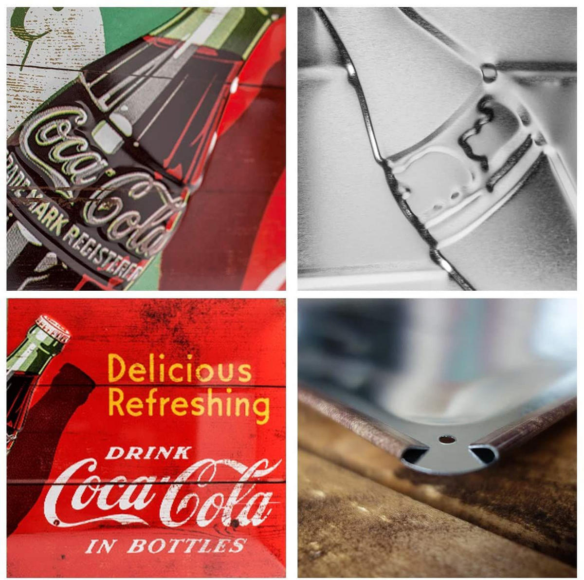 BLECHSCHILD 20/30 cm Coca-Cola Delicious Refreshing Green - Multicolor, Metall (30/20/0.2cm) - Nostalgic-Art