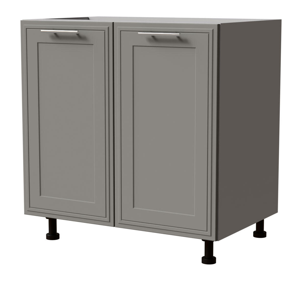 UNTERSCHRANK Salo D11/80 Grau / Dust Grey Matt 80 / 50 / 82cm - Grau, Holz/Holzwerkstoff (80/82/50cm) - Feldmann-Wohnen