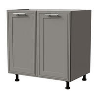 UNTERSCHRANK Salo D11/80 Grau / Dust Grey Matt 80 / 50 / 82cm - Grau, Holz/Holzwerkstoff (80/82/50cm) - Feldmann-Wohnen