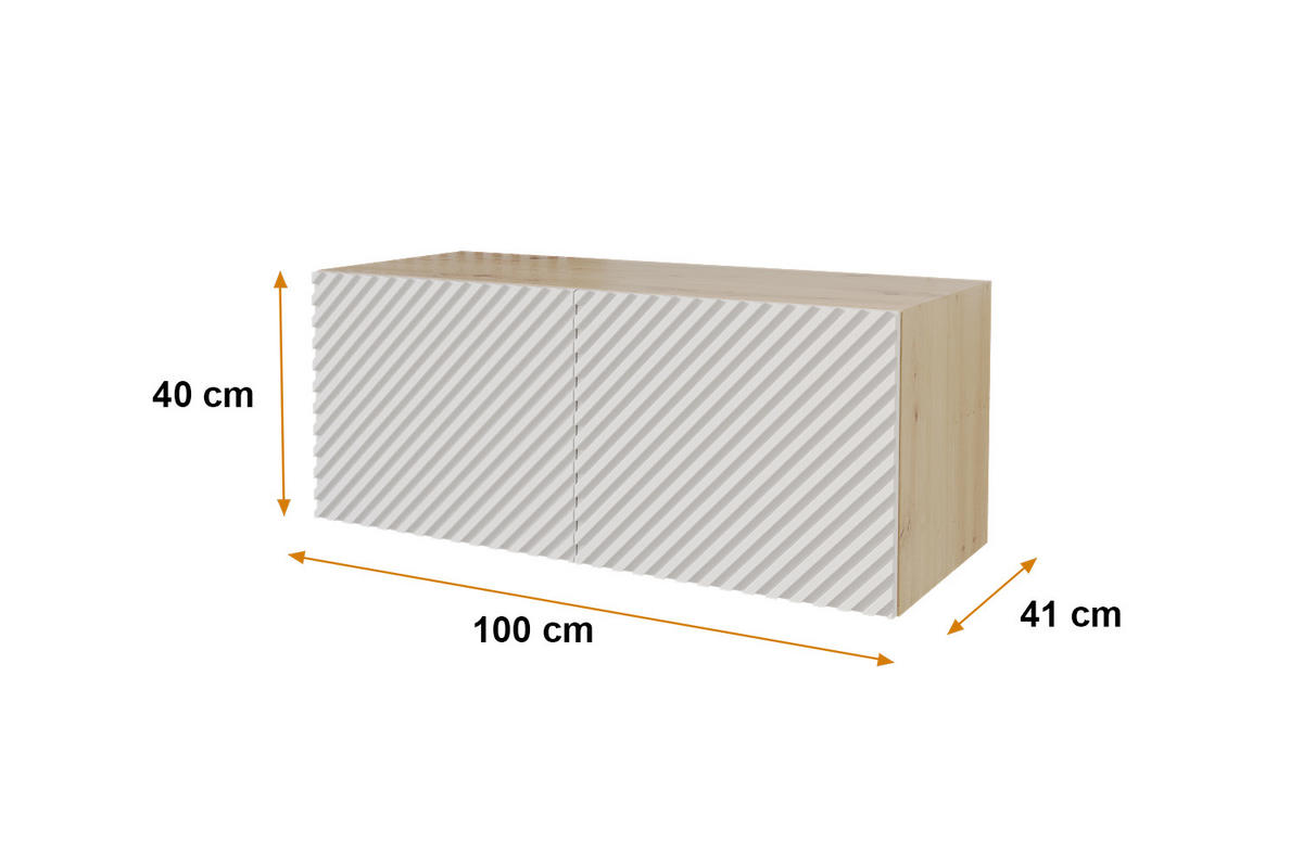 LOWBOARD ZENO-W 100x40x41 cm - Weiß - Weiß, Holzwerkstoff (100/40/41cm) - ALTDECOR