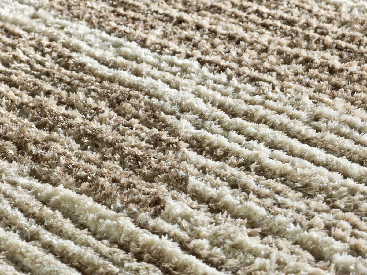 HOCHFLORTEPPICH im skandinavischen Stil Beige Lima 140/200 cm - Beige, Naturmaterialien/Textil (140/200cm) - Atticgo