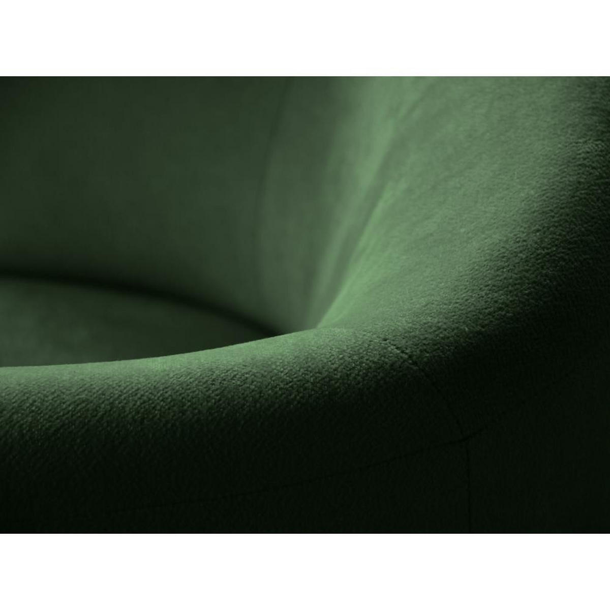 2-SITZER SOFA Nori dunkelgrün velour - Dunkelgrün/Schwarz, Kunststoff/Textil (150/68/72cm) - Beautysofa