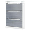 SCHUHSCHRANK Space Avola-Anthrazit / Weiß Hochglanz - Anthrazit, Holzwerkstoff (89/128/23cm) - Vladon