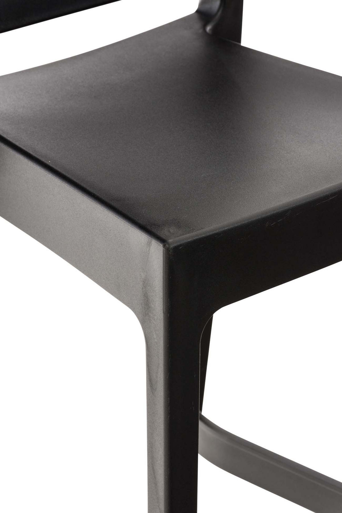 BARHOCKER 4er Set Kunststoff schwarz - Schwarz, Kunststoff (45/105/51cm) - CLP