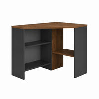 ECK Computertisch Alison Schwarz - Walnussfarben, Holzwerkstoff (72/72/73.8cm) - Decorotika