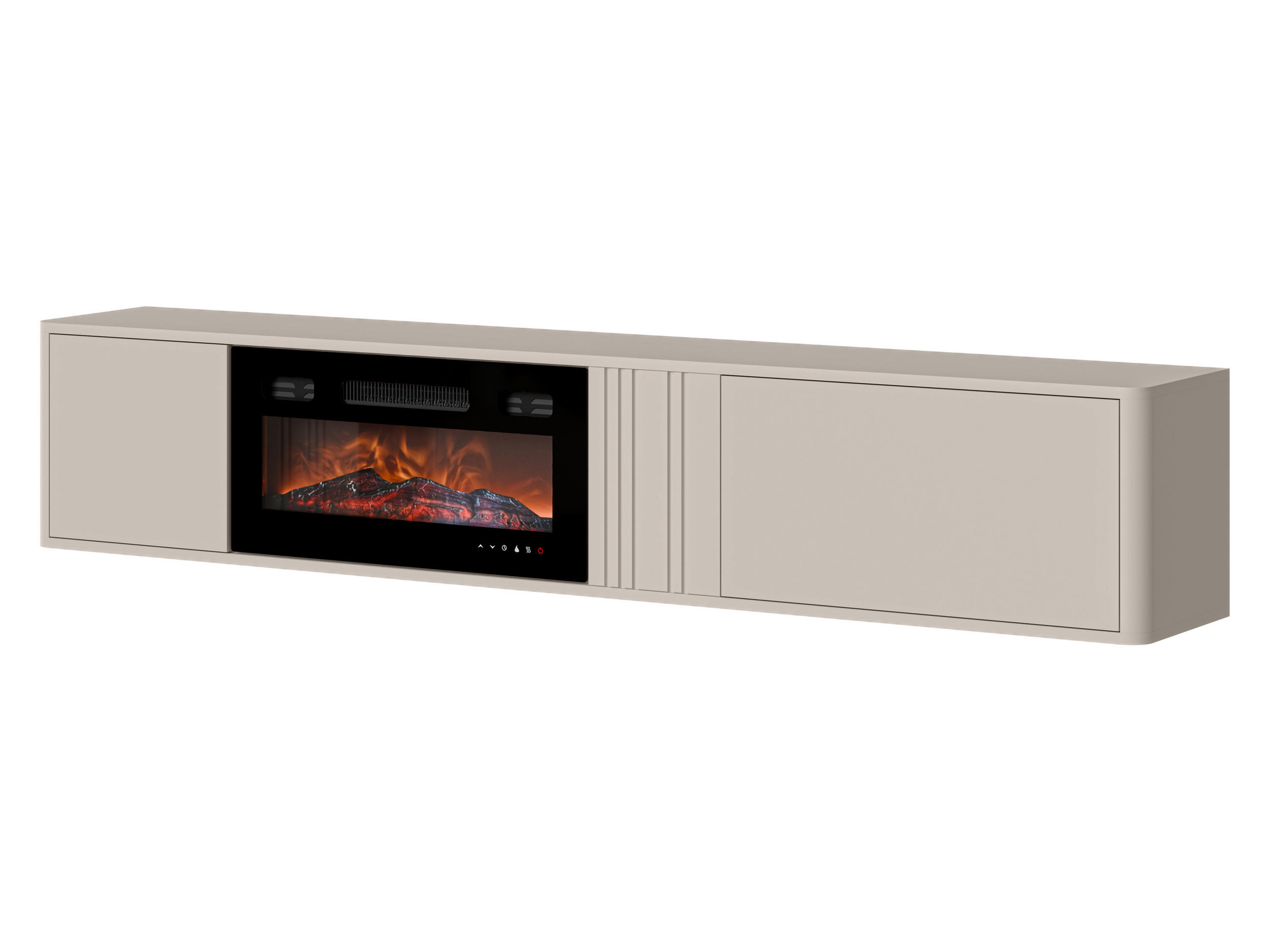 TV-LOWBOARD Philippe 190 mit Kamin - Kaschmir, Holzwerkstoff (190/36/31cm) - MIRJAN24
