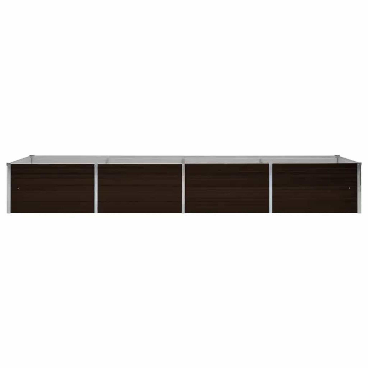 GARTEN-HOCHBEET Braun 320/80/45 Cm Verzinkter Stahl - Braun, Metall (320/45/80cm) - vidaXL