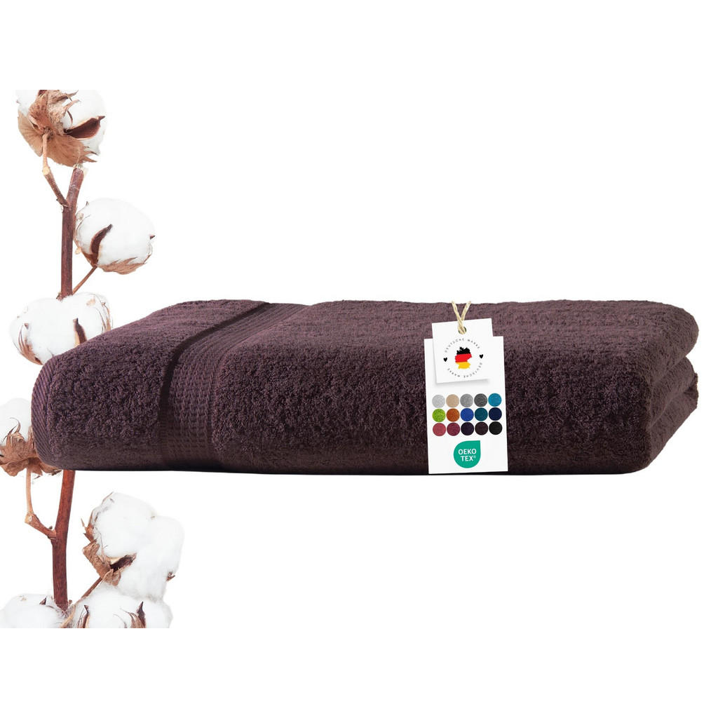 Thumbnail - Carpe Sonno Badetuch, Braun, Textil, Uni, Rechteckig, 100x150 cm, Oeko-Tex® Standard 100, Badtextilien, Badetücher