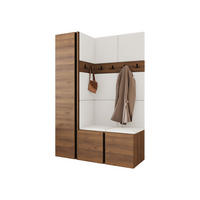 MOBILIER PENTRU HOL Orion IX - alb/culoare lemn de nuc, material plastic/compozit lemnos (124/186/46cm) - MIRJAN24