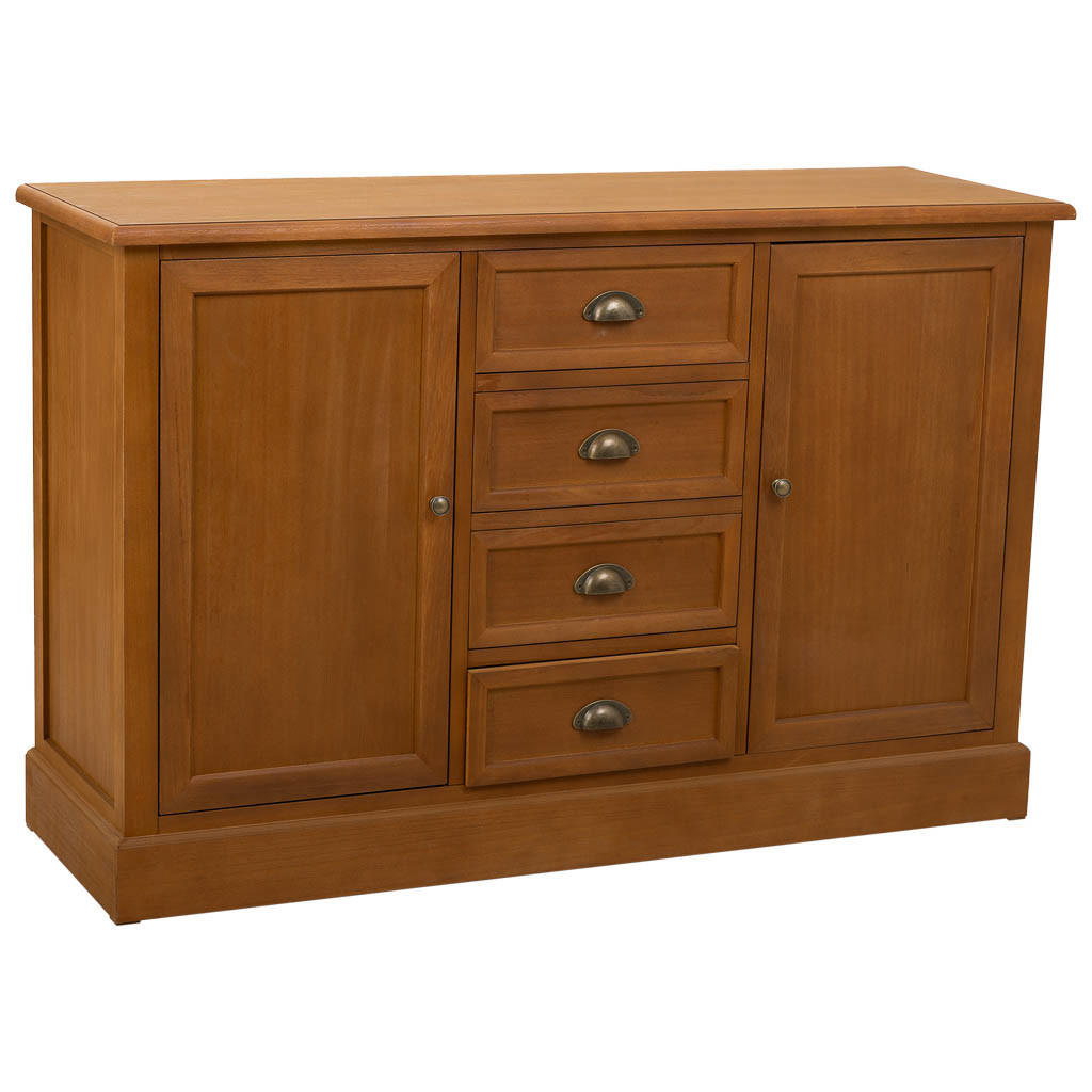 ANRICHTE aus Holz 129x45x85 cm - Braun, Holz (129/80/40cm) - Wanderlust