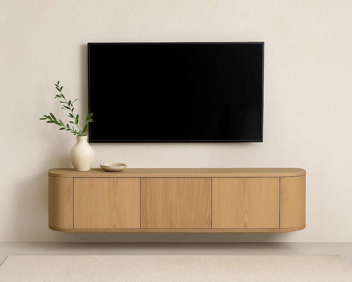 TV-MÖBEL Novero Braun 35/180/33 cm - Braun, Holz (180/33/35cm) - Livingfurn