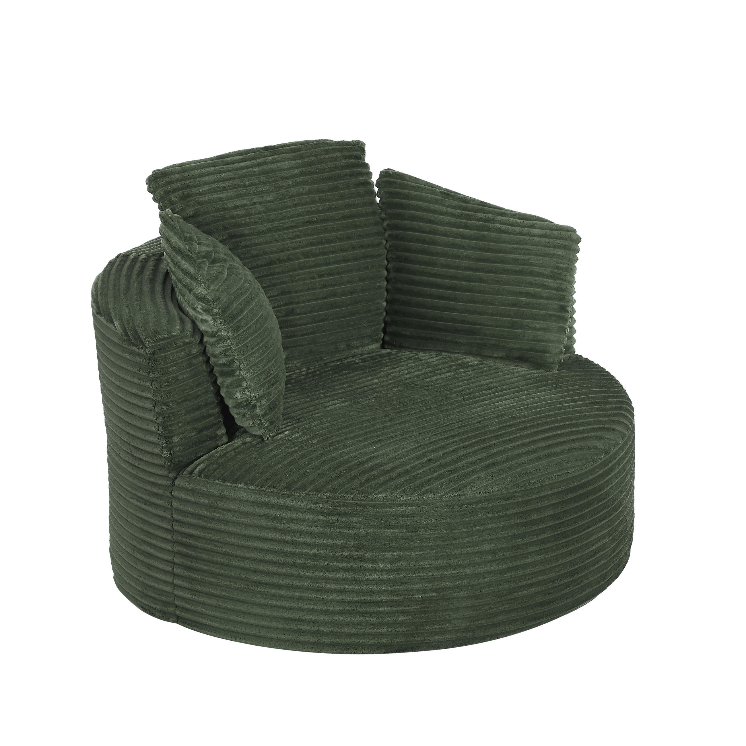 SESSEL DE-34912 rund mit Cloud-Komfort Grün - Grün, Textil (113/86/124cm) - ComfortXL