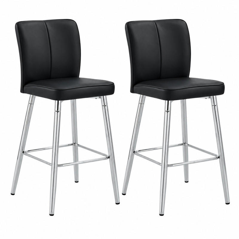 Meubliv Barstuhl Silber 44x101x44 cm