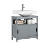 WASCHBECKENUNTERSCHRANK Grau - Grau, Holzwerkstoff (60/60/31cm) - SoBuy