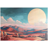 FOTOTAPETE Mond Natur Vlies Tapete Wohnzimmer 350x250 - Multicolor, Papier (350/250cm) - Wallarena