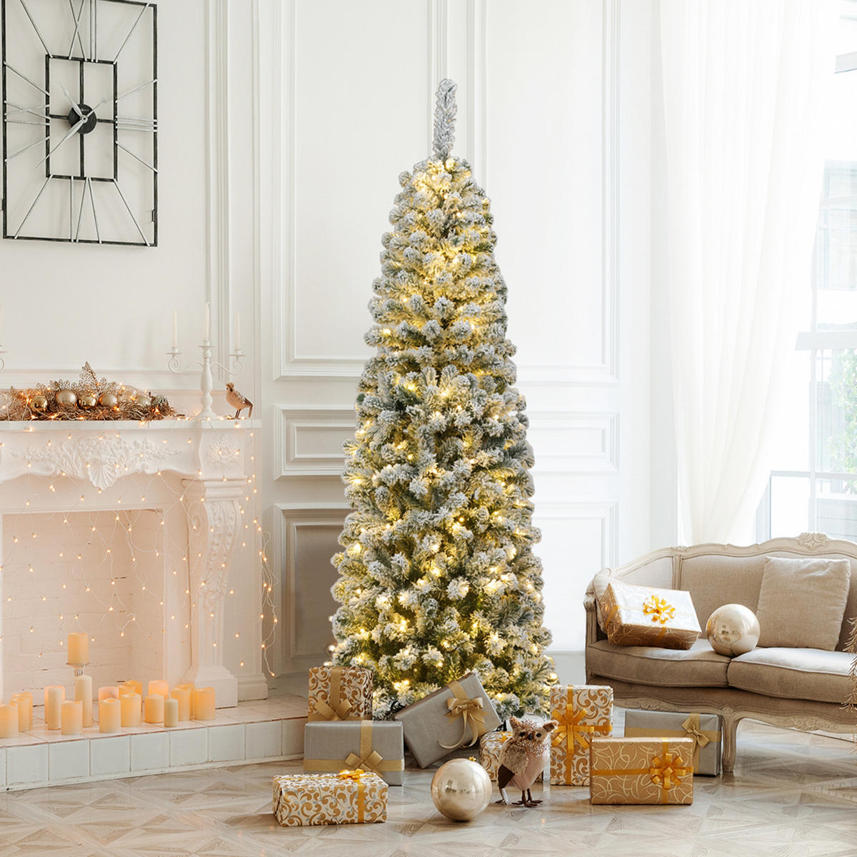 WEIHNACHTSBAUM Grün - Grün, Kunststoff (180cm) - COSTWAY