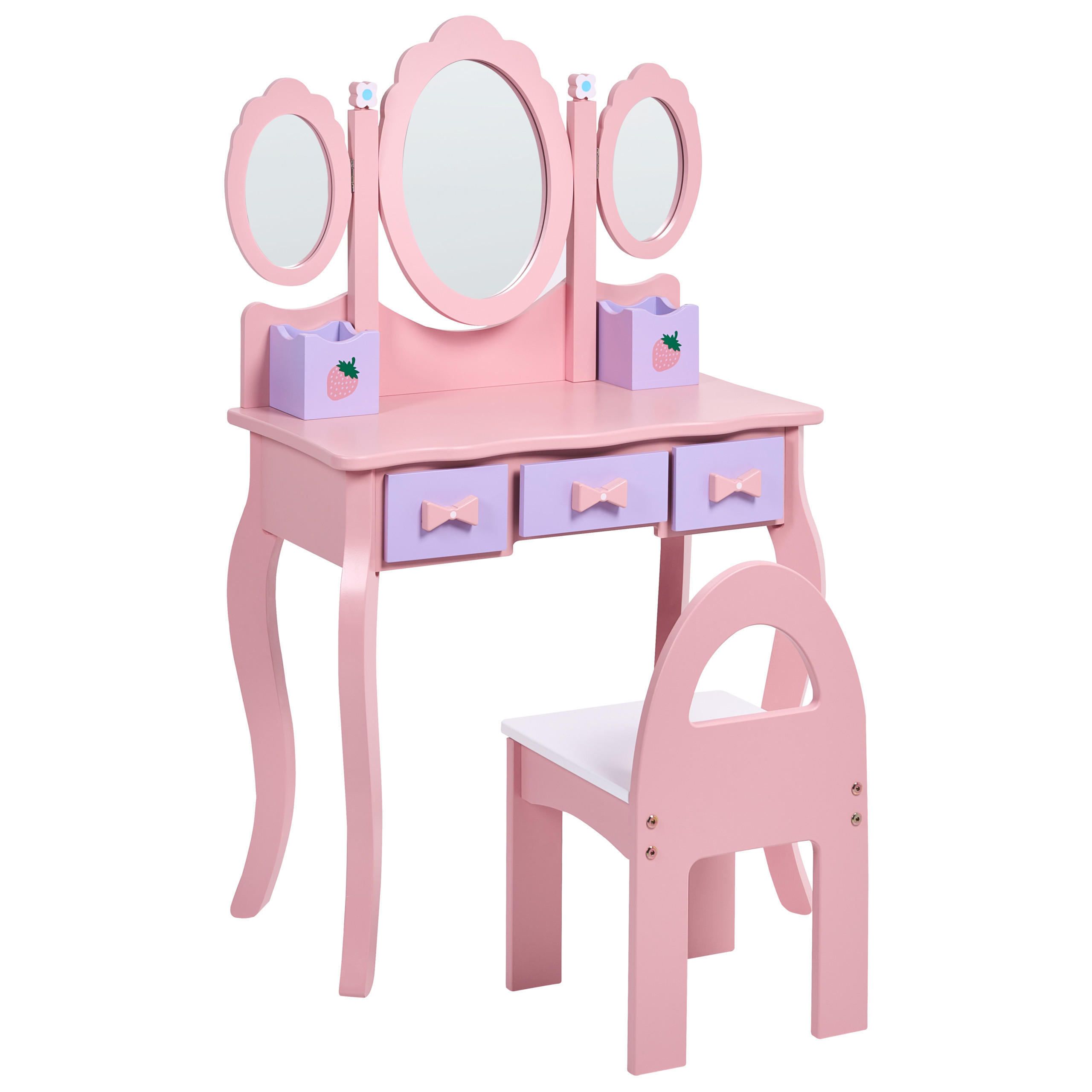 Beliani Kinderschminktisch Pink 60x98x29 cm