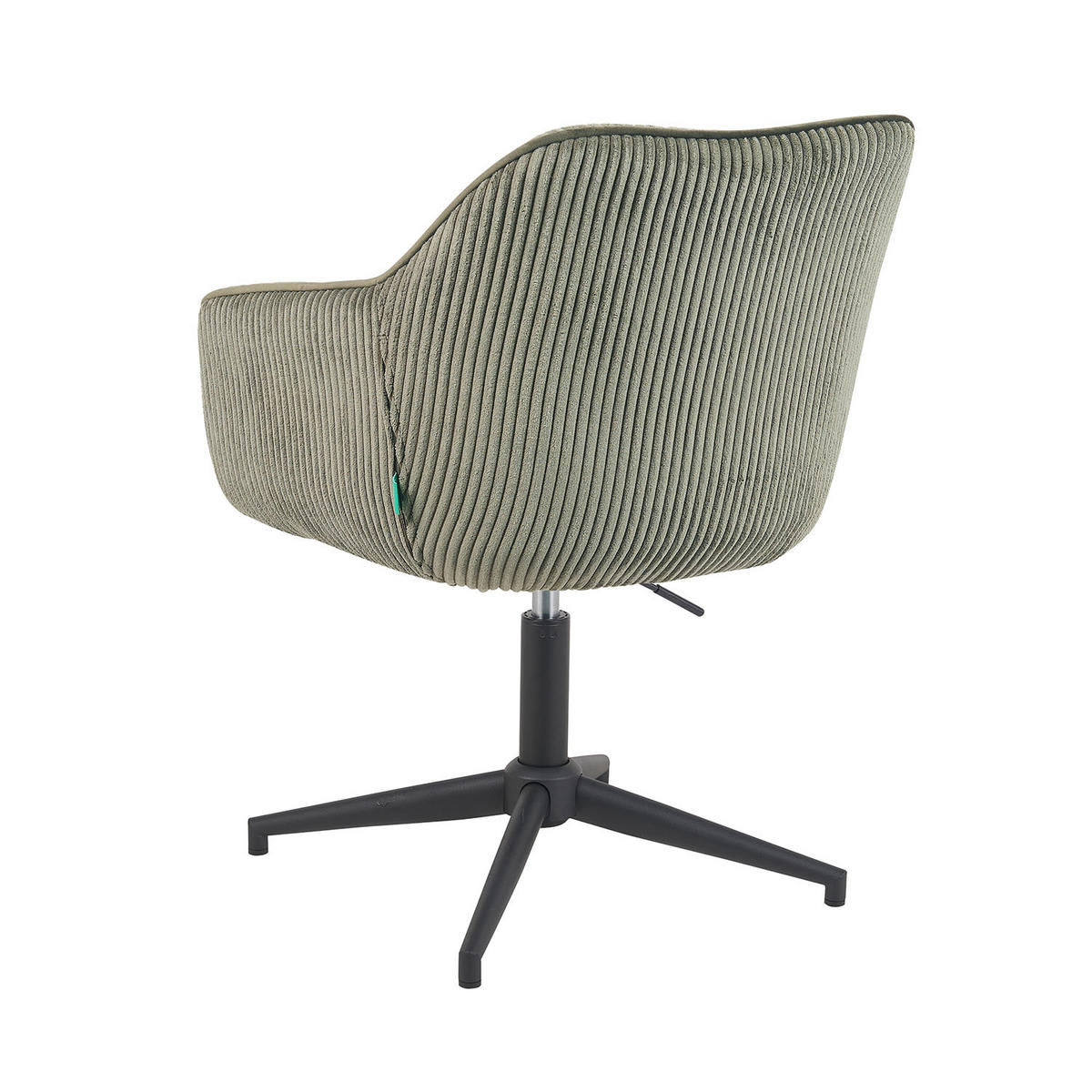 BÜROSTUHL Mika-Caro - Schwarz/Grün, Textil/Metall (60/79/61cm) - DUBI Möbel