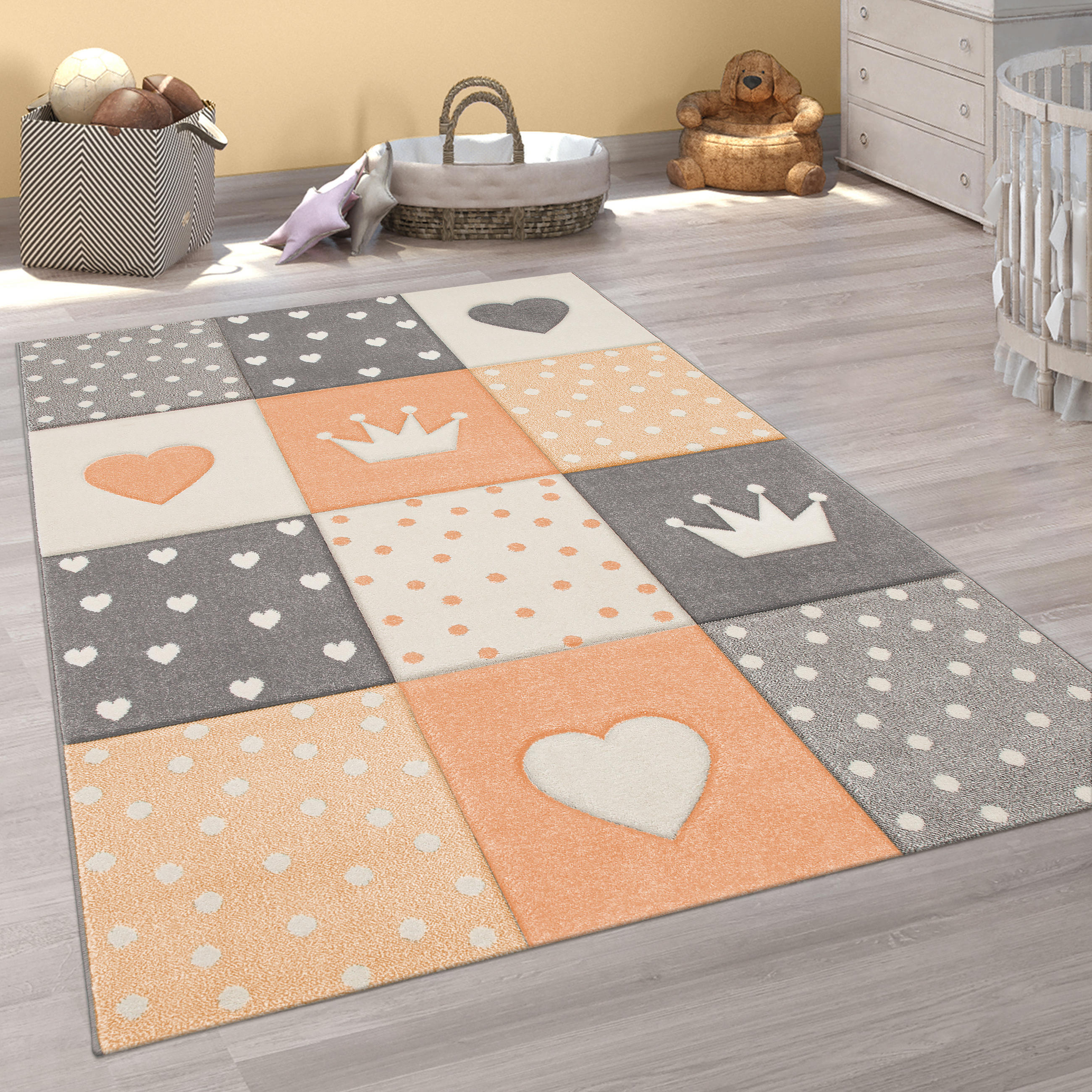 KINDERTEPPICH 80/150 cm Cosmo 339 - Orange, Textil (80/150cm) - Paco Home