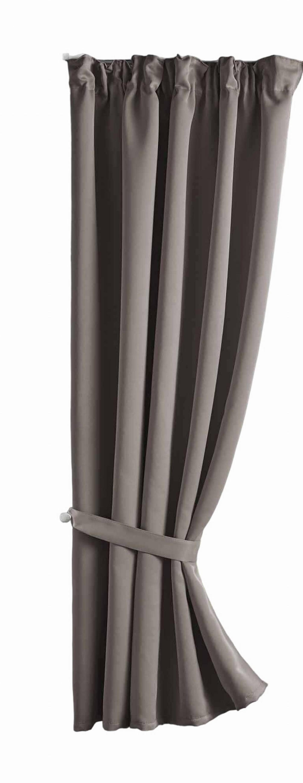 VORHANG »NewYork« HxB 160x140 cm Taupe - Taupe, Textil (140/160cm) - Gardinenbox