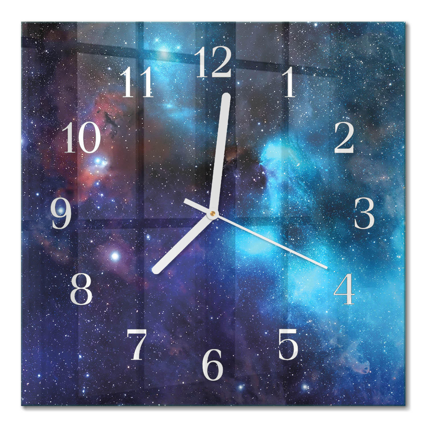 WANDUHR 30x30 cm - Sternenhimmel - Blau, Glas (30/30/0.4cm) - TULUP