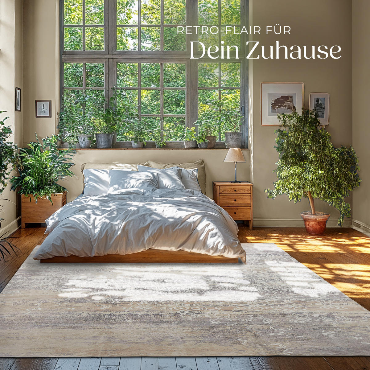 TEPPICH Vintage Design Dalia,rutschfeste Unterfläche,beige - Beige, Textil (240/340cm) - tectake