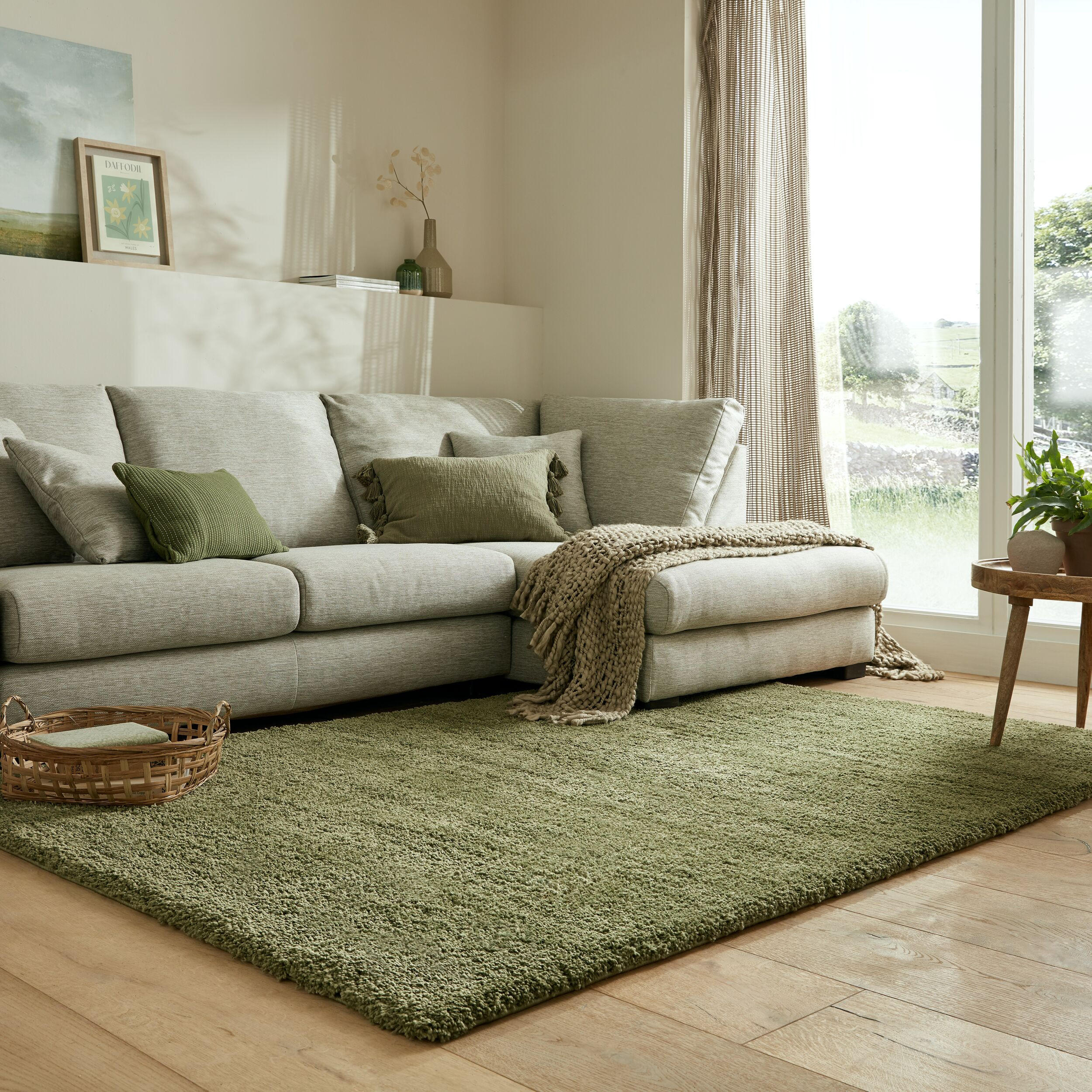 TEPPICH Hochflor Shaggy-Design, teddyweich LYNE, Grün 200x290 cm - Grün, Textil (200/290cm) - KADIMA DESIGN