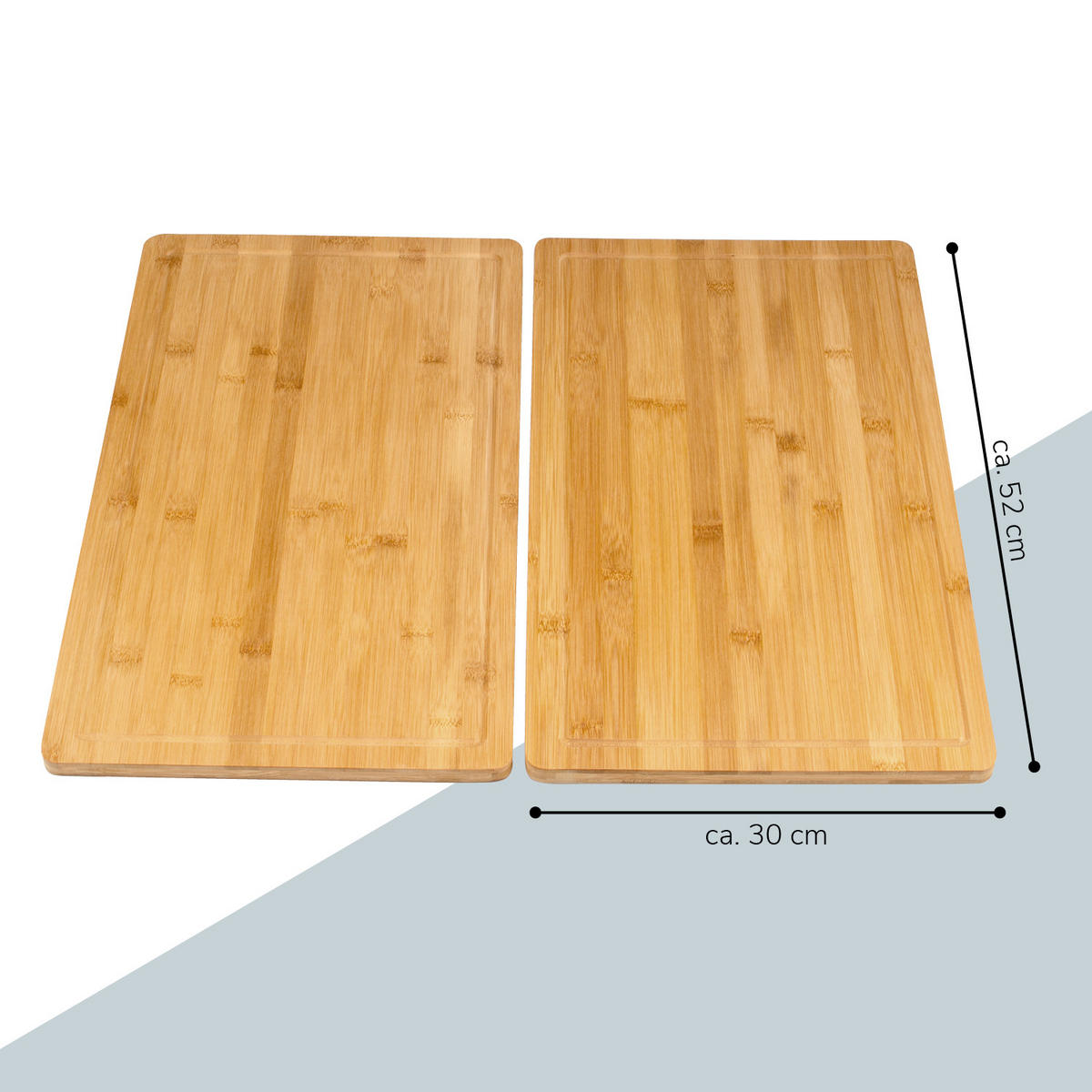 HERDABDECKPLATTE 2er-Set, Bambus - Braun, Holz (52/4/30cm) - bremermann