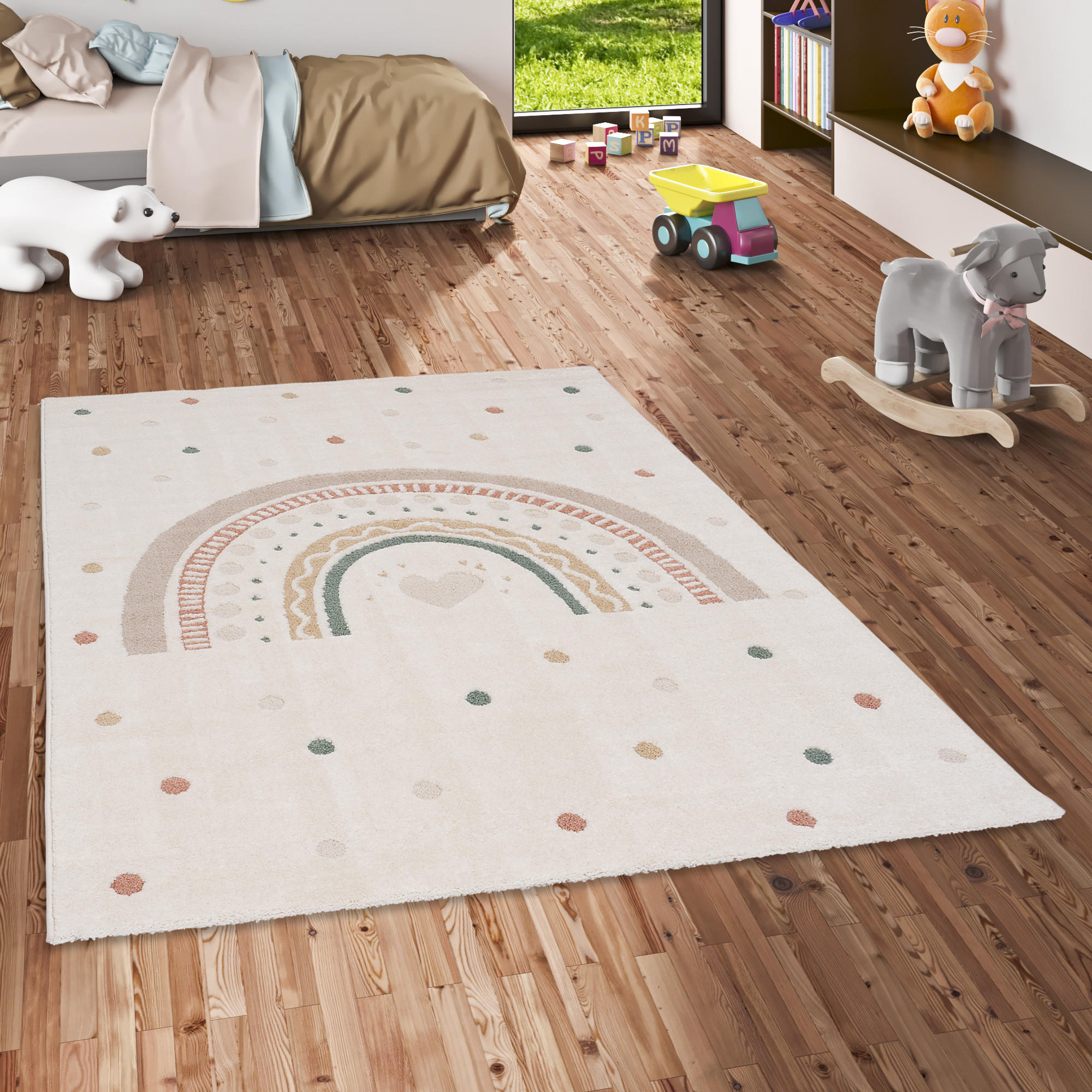 KINDER TEPPICH HAPPY KIDS - Weiß, Textil (200/290cm) - Pergamon