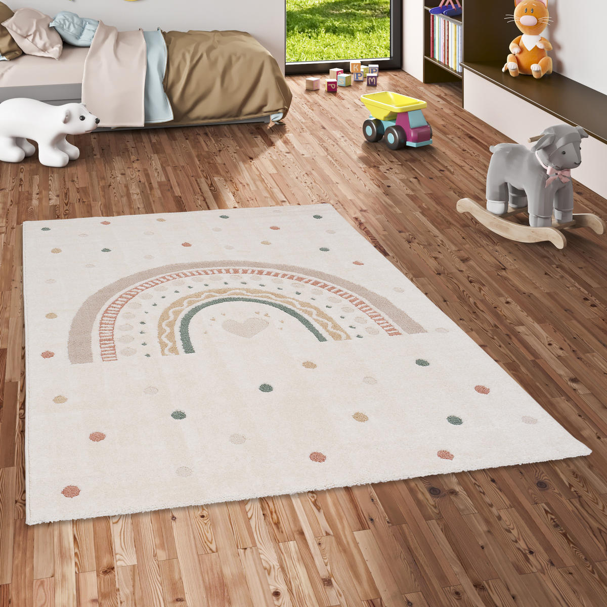 KINDER TEPPICH HAPPY KIDS - Weiß, Textil (80/150cm) - Pergamon