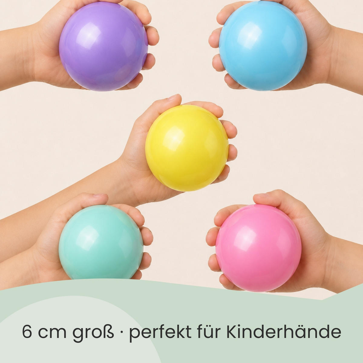 BÄLLEBAD-BÄLLE , 100 Stück, Ø6cm , Bunt - Multicolor, Kunststoff (6/6/6cm) - Littletom