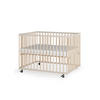LAUFGITTER 75x100 cm mit Matratze Cloud Air - sahara dust/natur - Premium Kollektion - Sandfarben/Naturfarben, Holz (100/74/75cm) - Sämann – make a difference.
