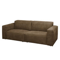 3-SITZER SOFA - Braun, Leder (240/75/96cm) - home24