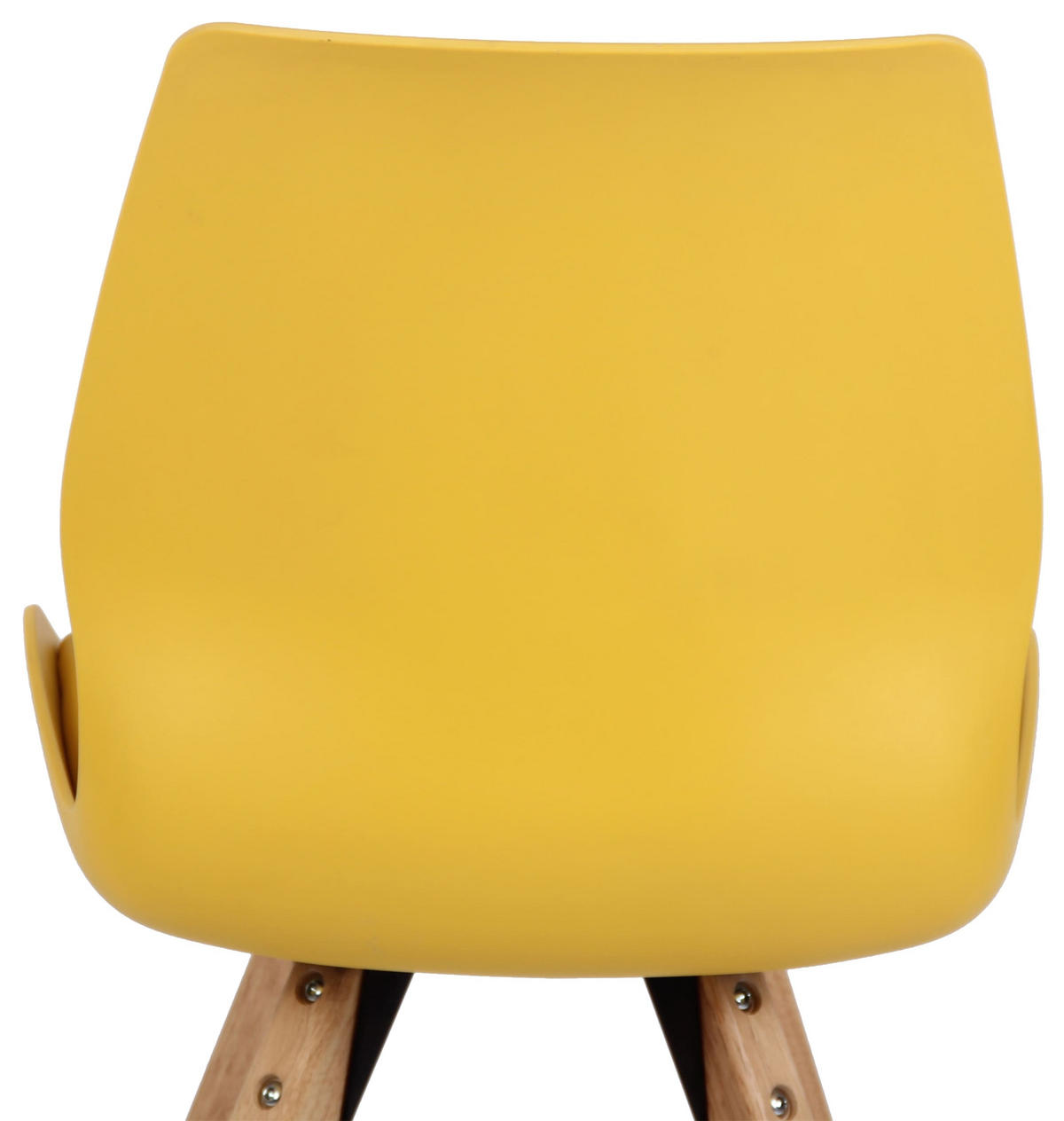 STUHL Kunststoff gelb - Eukalyptusholzfarben/Gelb, Holz/Kunststoff (49/87.5/58cm) - CLP