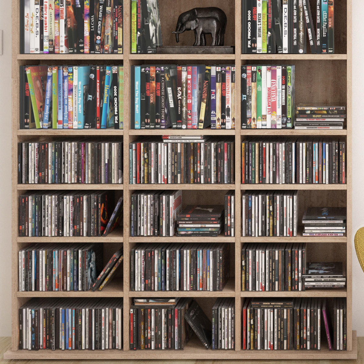 CD-REGAL Jukebox Sonoma 105.4 x 136 cm - Sonoma Eiche, Holzwerkstoff (105.4/136/19cm) - Vicco