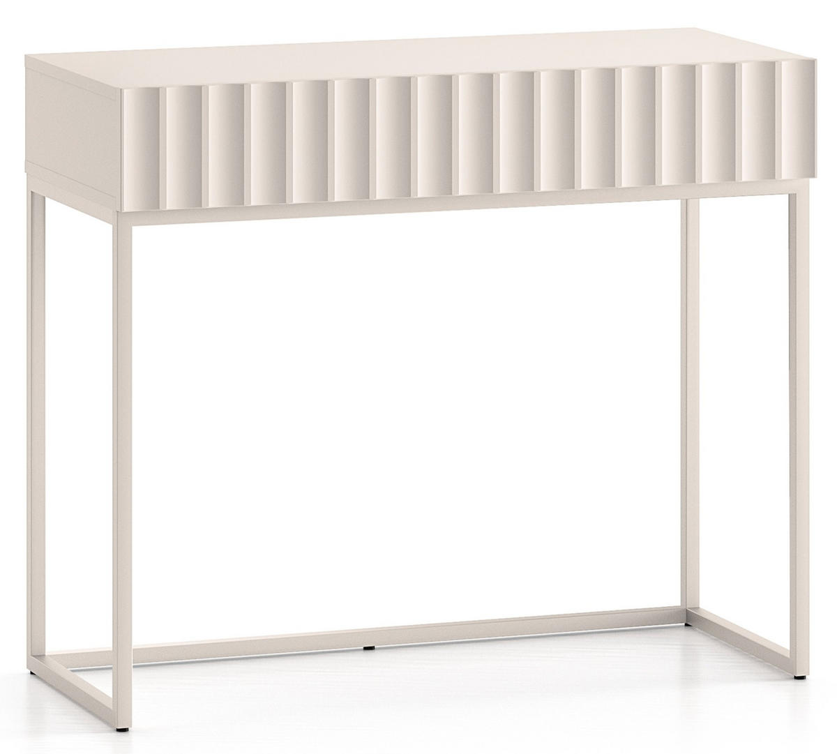 SCHMINKTISCH Derriva Hellbeige 91 cm - Ecru/Beige, Holzwerkstoff/Metall (40/91.6/78.1cm) - Selsey