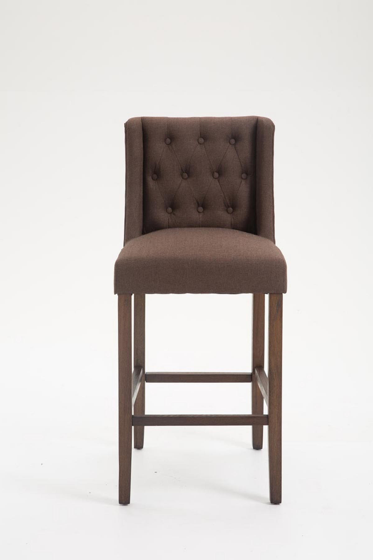 BARHOCKER Stoff braun - Braun, Holz/Textil (56/111/51cm) - CLP