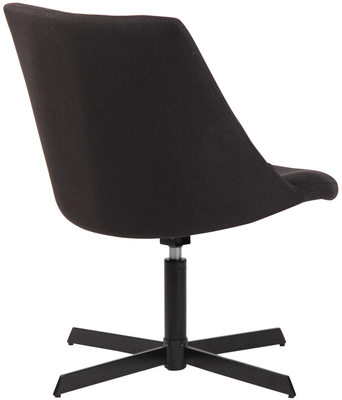 DREHSTUHL Stoff schwarz - Schwarz, Textil/Metall (63/79/71cm) - CLP