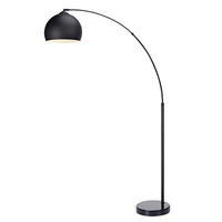 BOGENLEUCHTE Schwarz - Schwarz, Metall (170/30/170cm) - Teamson Home